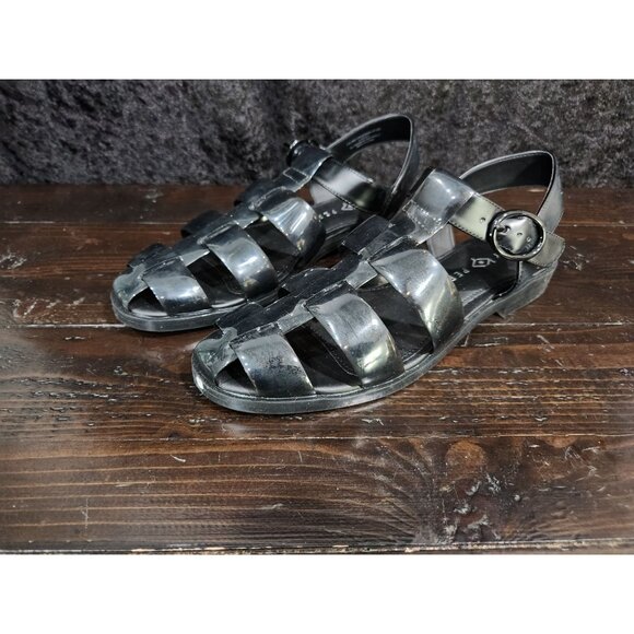 Katy Perry The Geli Fisherman Black Flat Sandals/Sz. 8.5M - Picture 1 of 8